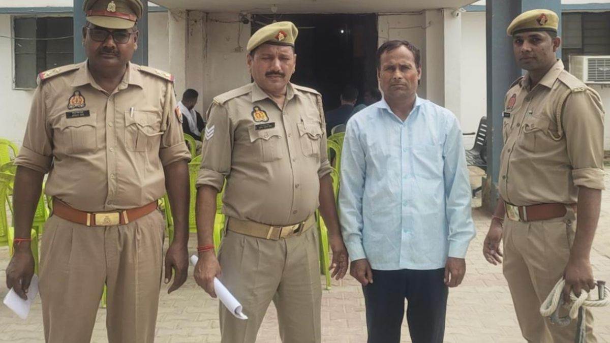 badaun news accused being taken to court injured after police bike hits monkey