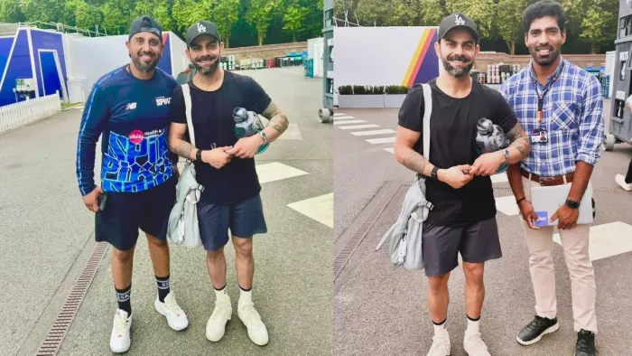 लंदन में पसीना बहा रहे विराट कोहली। इमेज- एक्स