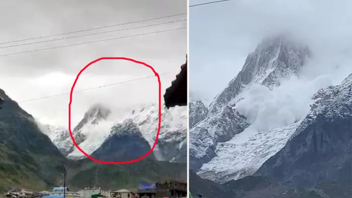 Avalanche in Kedarnath : ऊंची चोटियों पर आया एवलांच।