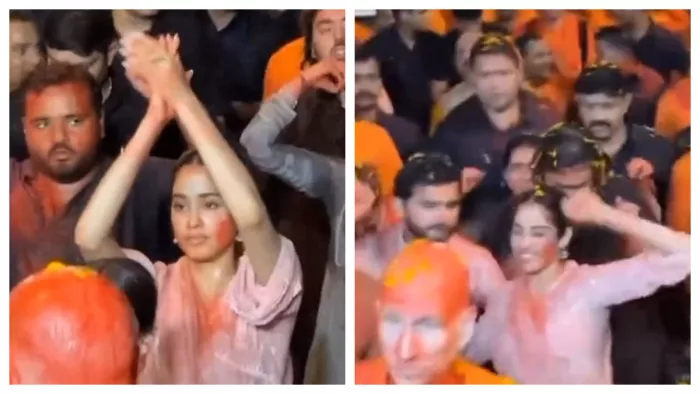Photos of Janhvi Kapoor from Ganesh Chaturthi Visarjan. Photo Credit: Janhvi Kapoor Universe X