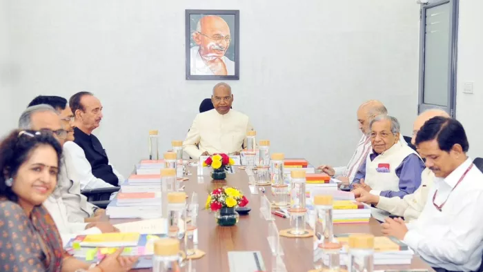 वन नेशन वन इलेक्शन समिति की पहली बैठक खत्म। (फोटो- एएनआई)