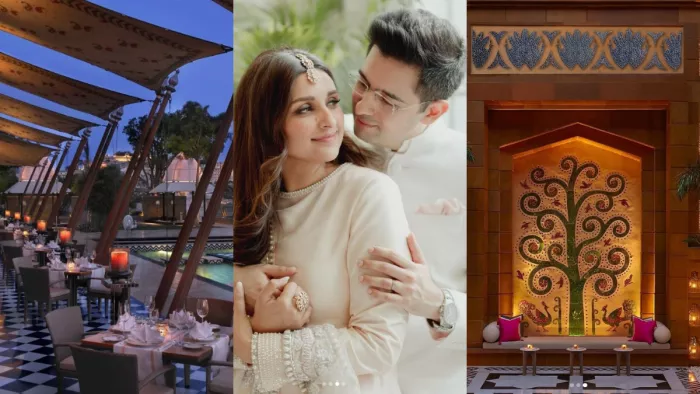 Parineeti Chopra-Raghav Chadha Wedding in Udaipur. Photo Credit: The Leela Palace Udaipur Instagram