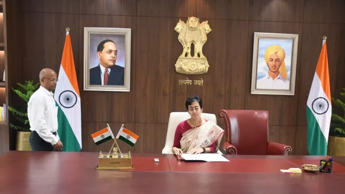 दिल्ली की सीएम आतिशी मार्लेना ने बड़ा एलान किया है। फाइल फोटो