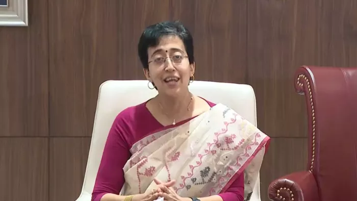 दिल्ली की मुख्यमंत्री आतिशी सोमवार को कार्यभार संभाला। (फोटो- @AamAadmiParty)