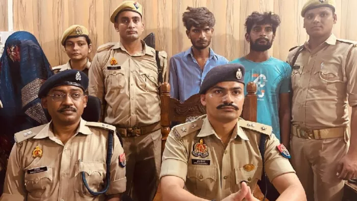 कैलादेवी क्षेत्र में हुई छात्रा की हत्या का संभल में पर्दाफाश करते एसपी कृष्ण कुमार। जागरण