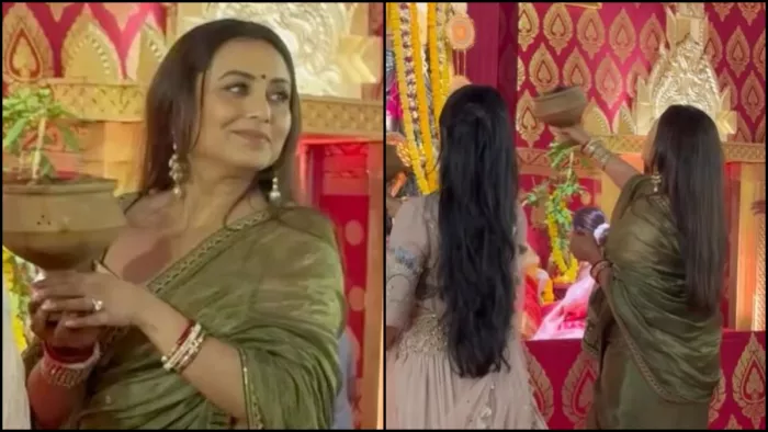 धुनुची डांस करते हुए रानी मुखर्जी का वीडियो वायरल (फोटो क्रेडिट- इंस्टाग्राम)