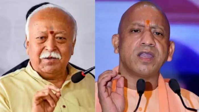 UP News: आरएसएस प्रमुख मोहन भागवत व सीएम योगी की फाइल फोटो का उपयोग किया गया है।