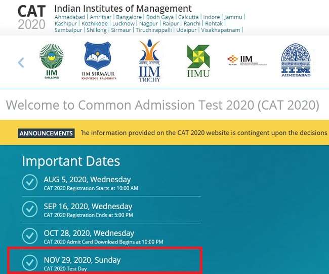 CAT 2020: स्थगित नहीं होगी कैट परीक्षा, 29 नवंबर को ही होगा एग्जाम, देखें  अपडेट्स - CAT 2020 not to be Postponed, Confirms Harshal Lowalekar,  Convenor of CAT 2020 Exam Scheduled to