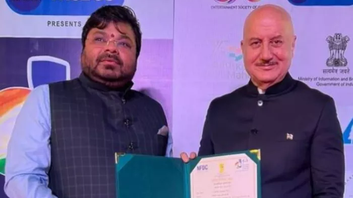 IFFI 2022: Anupam Kher attends screening of his film The Kashmir Files at IFFI film festival.