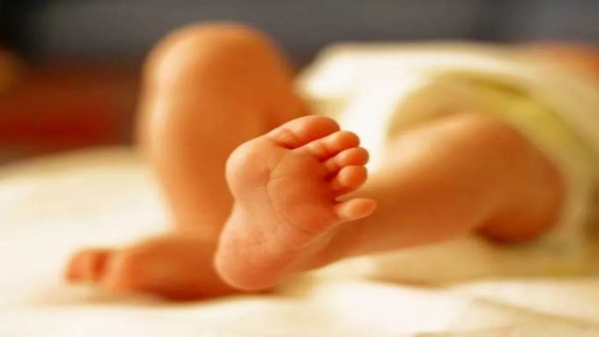 रायसेन में एक नवजात बच्ची गेहूं के खेत में पानी के बीच में पड़ी थी।