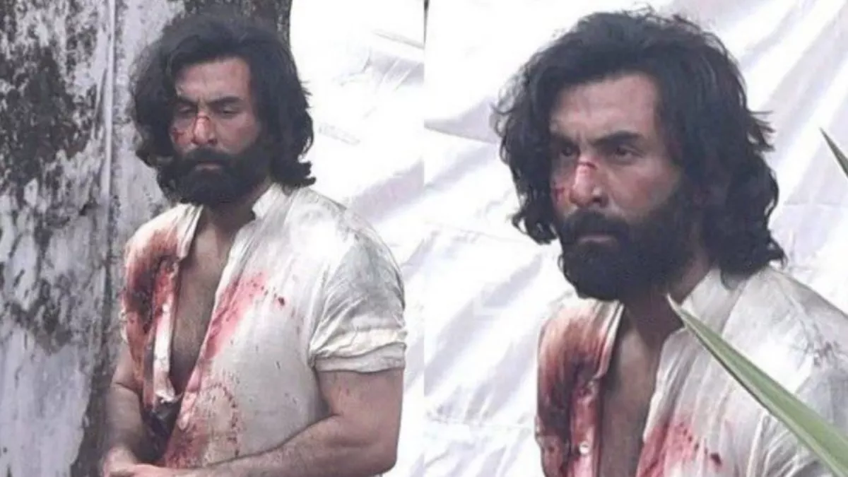 Ranbir Kapoor: फिल्म 'एनिमल' के सेट से वायरल हुआ रणबीर कपूर का लुक,  खून में लथपथ दिखे एक्टर