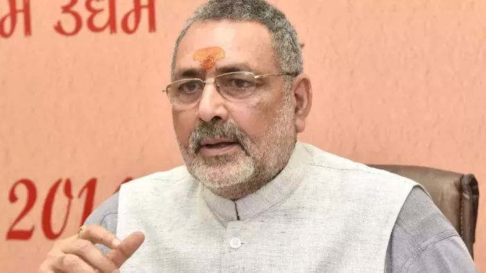 गिरिराज सिंह ने DMK सांसद का वीडियो पोस्ट कर लालू-नीतीश को घेरा। (फाइल फोटो)