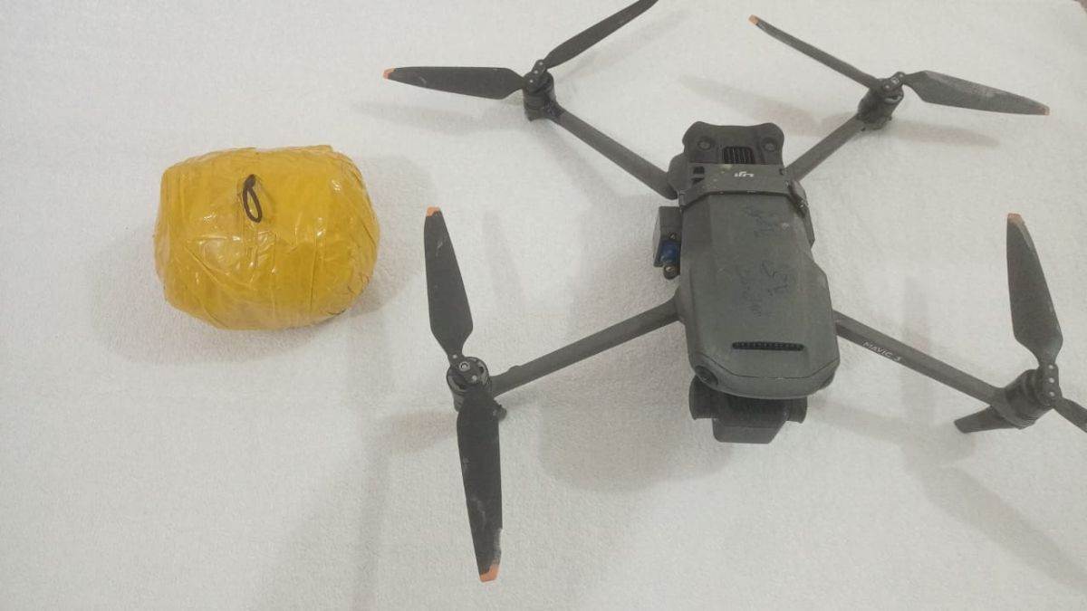 again heroin thrown through drone in amritsar bsf and punjab police launched search operation