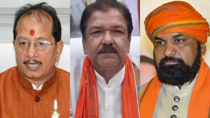 विजय सिन्हा, दिलीप जायसवाल और सम्राट चौधरी। फाइल फोटो