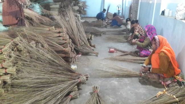 half the population walking on the path of selfreliance by sweeping