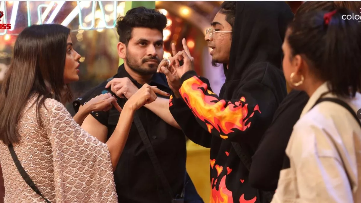 Still Image of Priyanka Choudhary, Shiv Thakare and MC Stan from Bigg Boss 16
