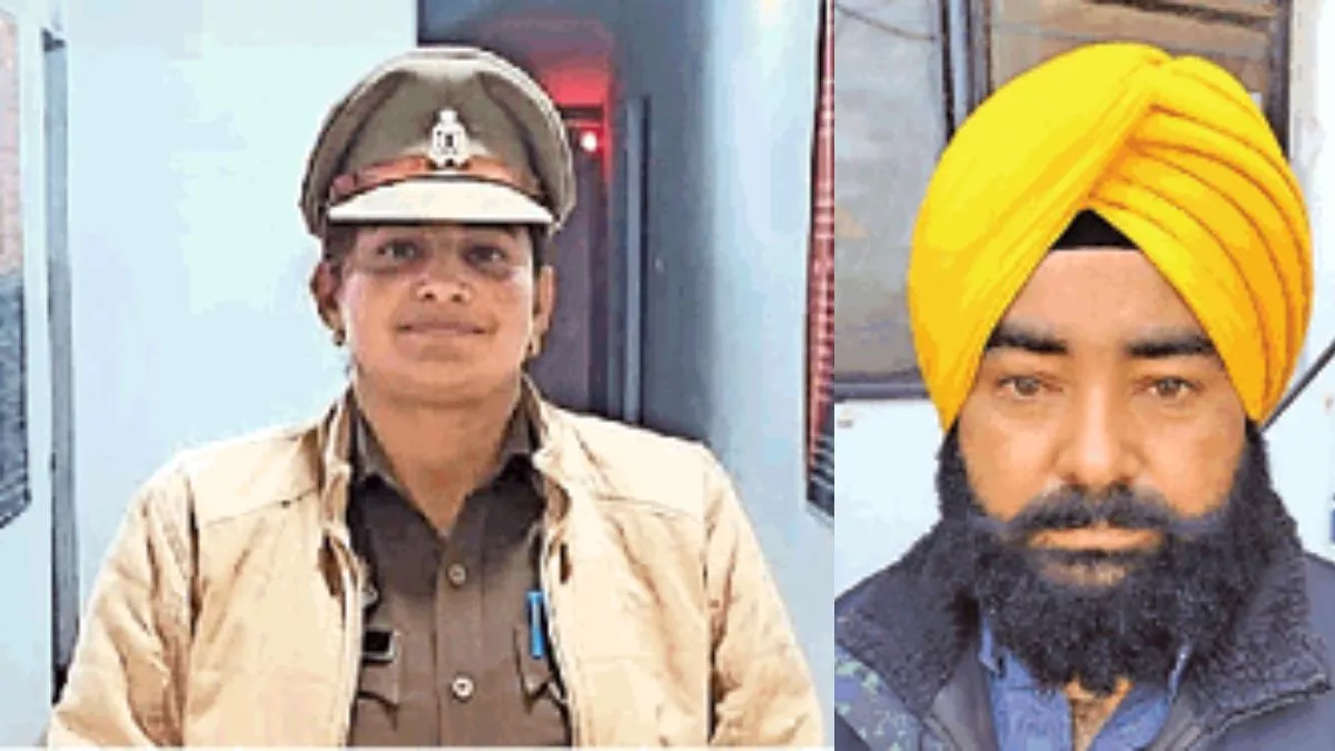 Rampur News: रेखा रानी, उपनिरीक्षक। वारंटी बलवीर सिंह। जागरण।