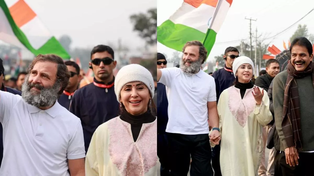 Jammu News: अभिनेत्री - राजनीतिज्ञ उर्मिला मातोंडकर हुई राहुल गांधी की भारत जोड़ो यात्रा में शामिल