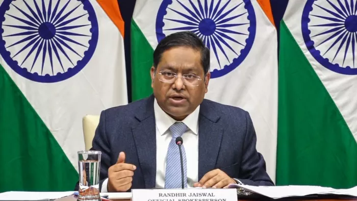 पाकिस्तान-बांग्लादेश के सैन्य सांठगांठ पर भारत का कड़ा संदेश; रणधीर जायसवाल (फोटो- पीटीआई)