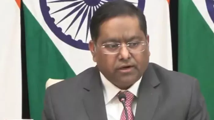 विदेश मंत्रालय के प्रवक्ता रणधीर जायसवाल। ( फोटो- एएनआई )