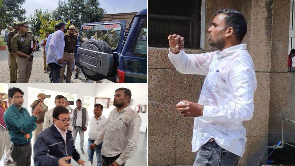 ssb jawan tried to commit suicide by pouring diesel on body at sant kabir nagar dm office