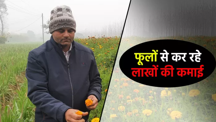किसान गुरनाम फूलों के जरिए कर रहे लाखों की कमाई।