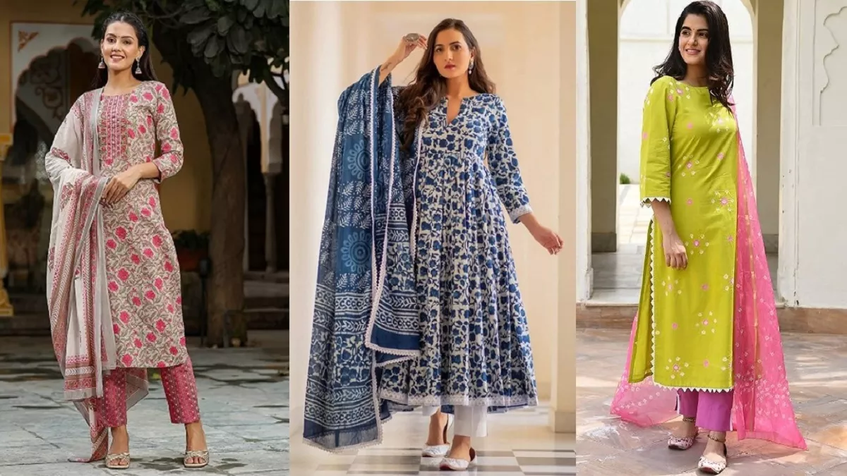 महिलाओं की पहली पसंद है ये Cotton Kurta Sets, डिज़ाइन और कीमत जान दिल हो  जायेगा खुश - Cotton Kurta Sets For Women To Give A Stylish Summer Look At  Low Price