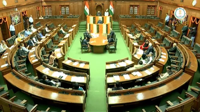 दिल्ली विधानसभा बजट सत्र: आप विधायकों ने किया वॉकआउट। फाइल फोटो