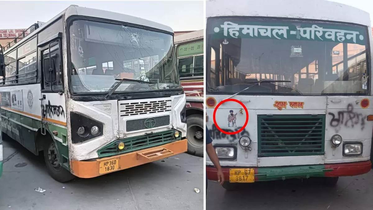 himachal bus attack panic as passengers avoid buses amidst khalistani slogans amritsar bus stand
