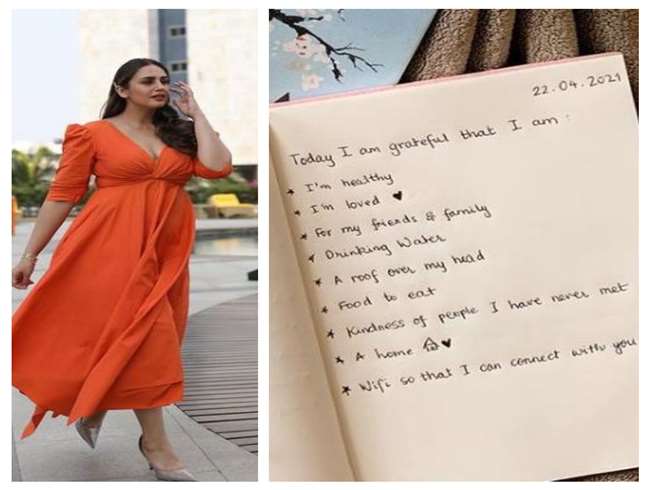 Huma Qureshi shared positive points,Said 'be thankful for what you have'. photo source @iamhumaq instagram.