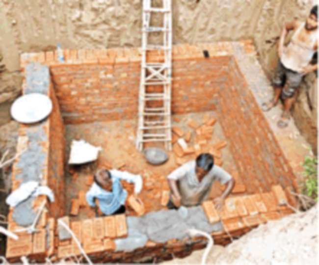 ncr rain water harvesting work started in swami dayanand hospital