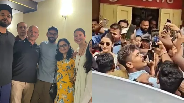 Still Image of Virat Kohli and Anushka Sharma from Resturant