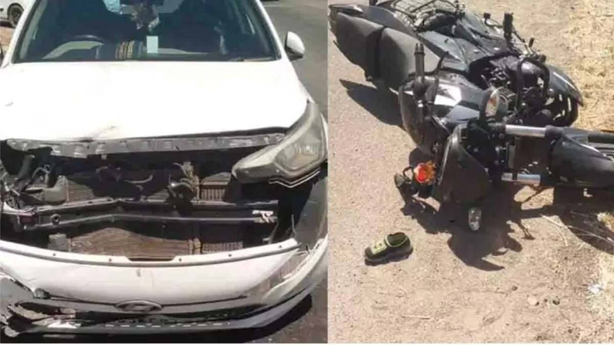 Gujarat News- गुजरात के आनंद में सड़क पार कर रही बाइक को कार ने मारी टक्कर, पिता की मौत; बेटे की हालत गंभीर