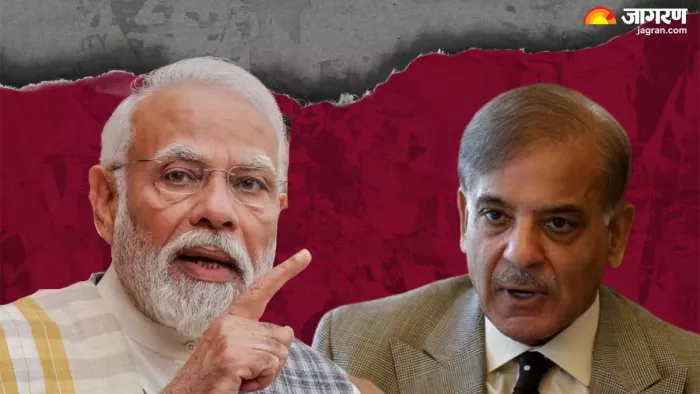 भारत के प्रधानमंत्री नरेंद्र मोदी और पाकिस्तानी पीएम शहबाज शरीफ (Photo Jagran Graphics)