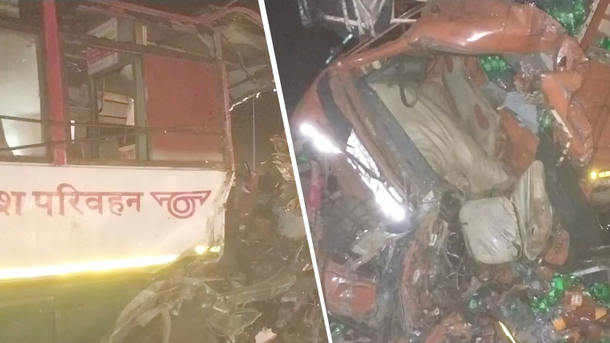 (दिल्ली-कानपुर हाईवे पर भीषण सड़क हादसा)