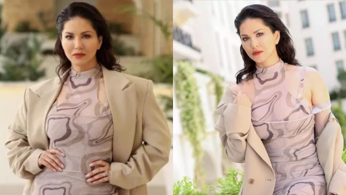 File Photo of Sunny Leone for Cannes Film Festival look