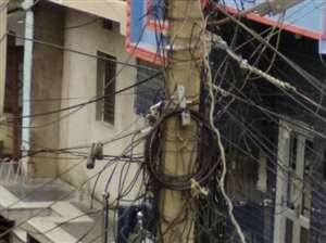 बिजली की तारे है या मकड़ी के जाल