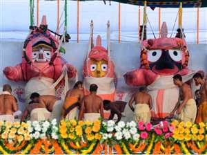 पुरी जगन्नाथ धाम में महाप्रभु के स्नान यात्रा की एक झलक
