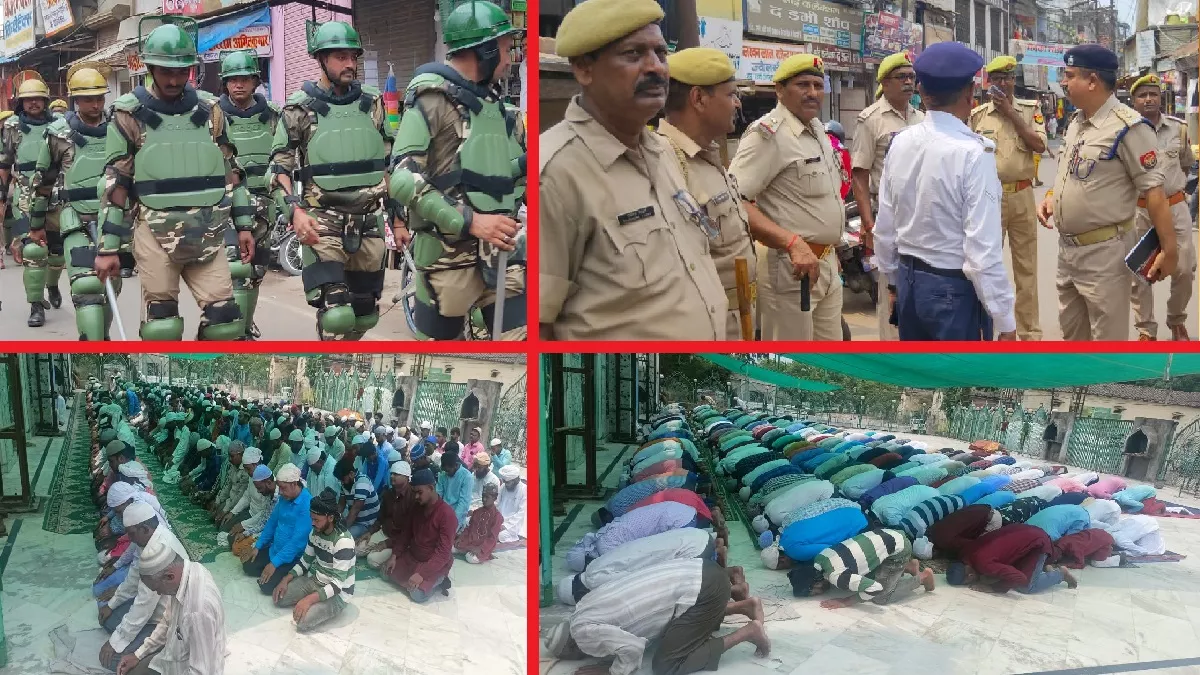 गोरखपुर में कड़ी सुरक्षा के बीच शांतिपूर्वक अदा की गई जुमे की नमाज, तस्वीरों में देखें एक झलक