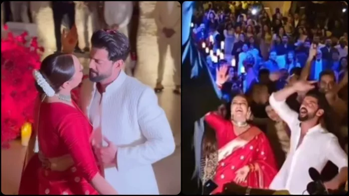 सोनाक्षी सिन्हा ने वेडिंग पार्टी में पति के साथ किया जमकर डांस। फोटो क्रेडिट- इंस्टाग्राम