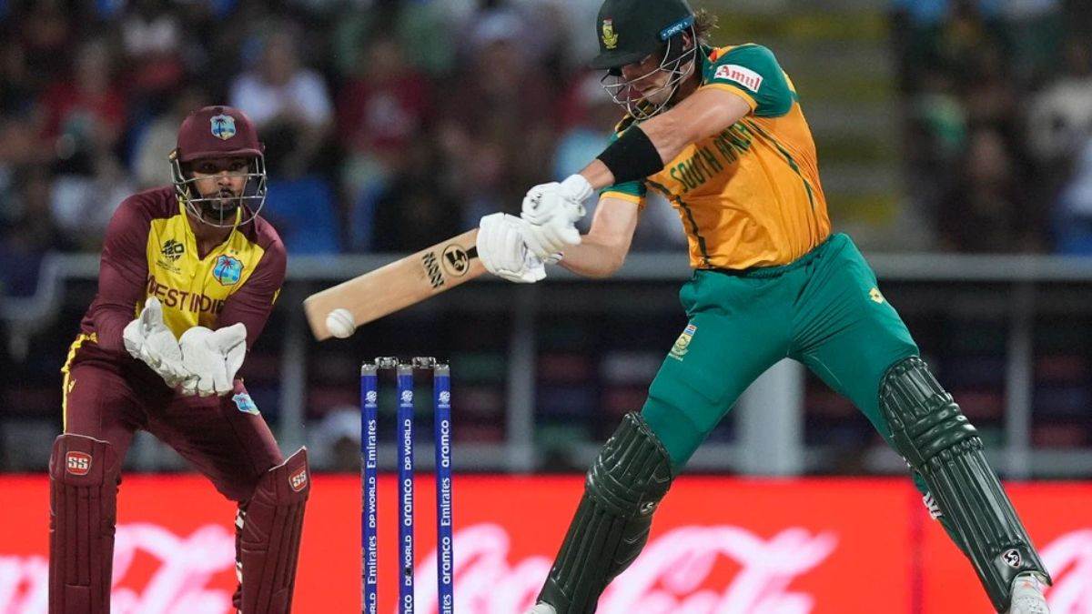 wi vs sa south africa into t20 world cup 2024 semi finals after thrashing west indies by 3 wickets dls method