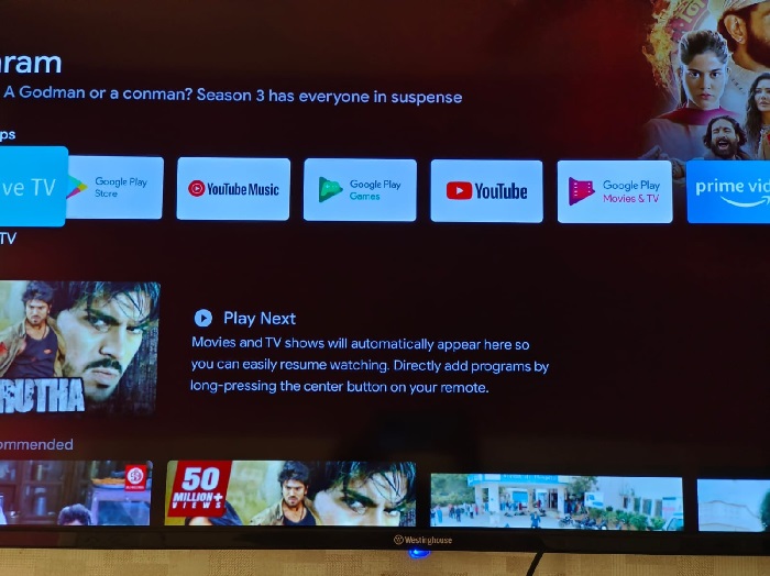 Westinghouse 50 इंच 4K टीवी रिव्यू बड़े डिस्प्ले और ओटीटी ऐप सपोर्ट