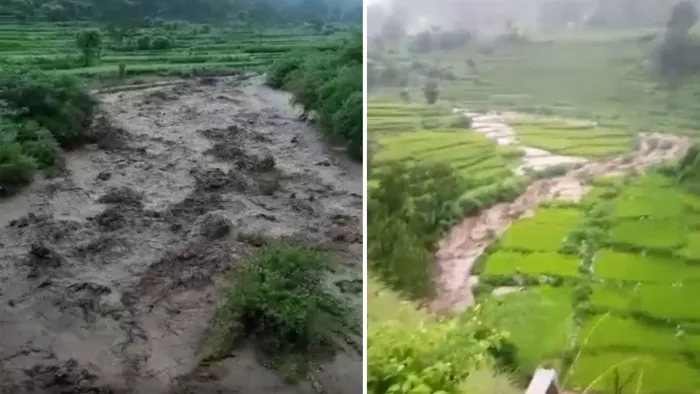 Cloudburst in Uttarakhand : टिहरी के नेलचामी गदेरे में फटा बादल। जागरण