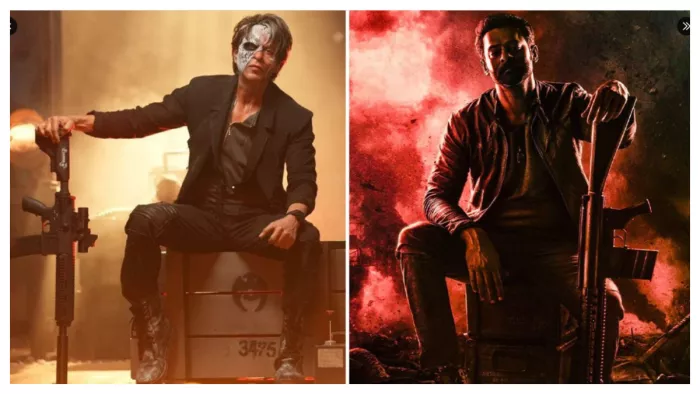 File Photo of Shah Rukh Khan from Jawan and Prabhas from Salaar