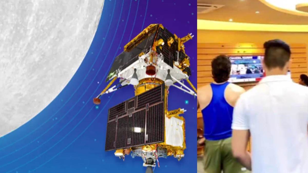 ms dhoni celebrated the successful landing of chandrayaan 3 land on south pole of the moon video goes viral