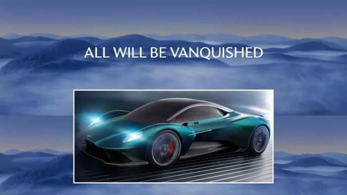 2025 Aston Martin Vanquish का टीजर जारी किया गया है।