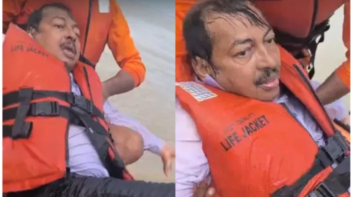 नवगछिया में बोट से पानी में बह गए मुख्य अभियंता (जागरण)