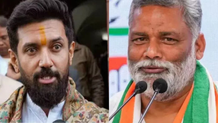 चिराग पासवान और पप्पू यादव। फाइल फोटो