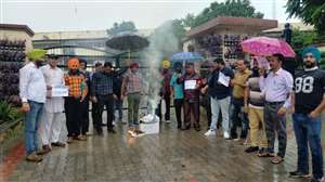 Punjab NPS Protest: एनपीएस पीड़ित कर्मचारियों ने डीसी दफ्तर के सामने फूंकी आश्वासनों की गठरी : जागरण