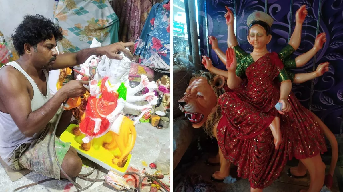 Durga Puja 2022: मेरठ में देवी मूर्ति के संग आकार ले रही हैं खुशियां, नवरात्र में डिमांड 80 प्रतिशत तक बढ़ी